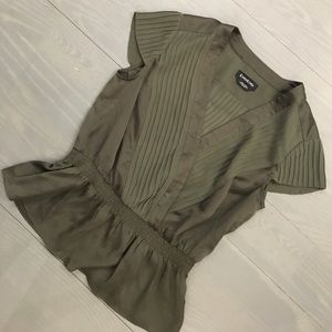 Bebe army green top